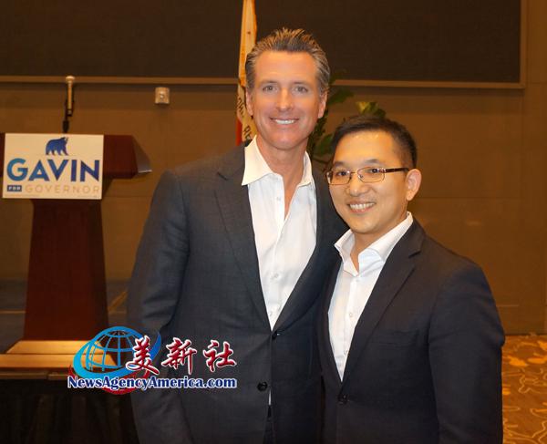 圣谷亚太裔领袖助阵民主党州长候选人gavin newsom